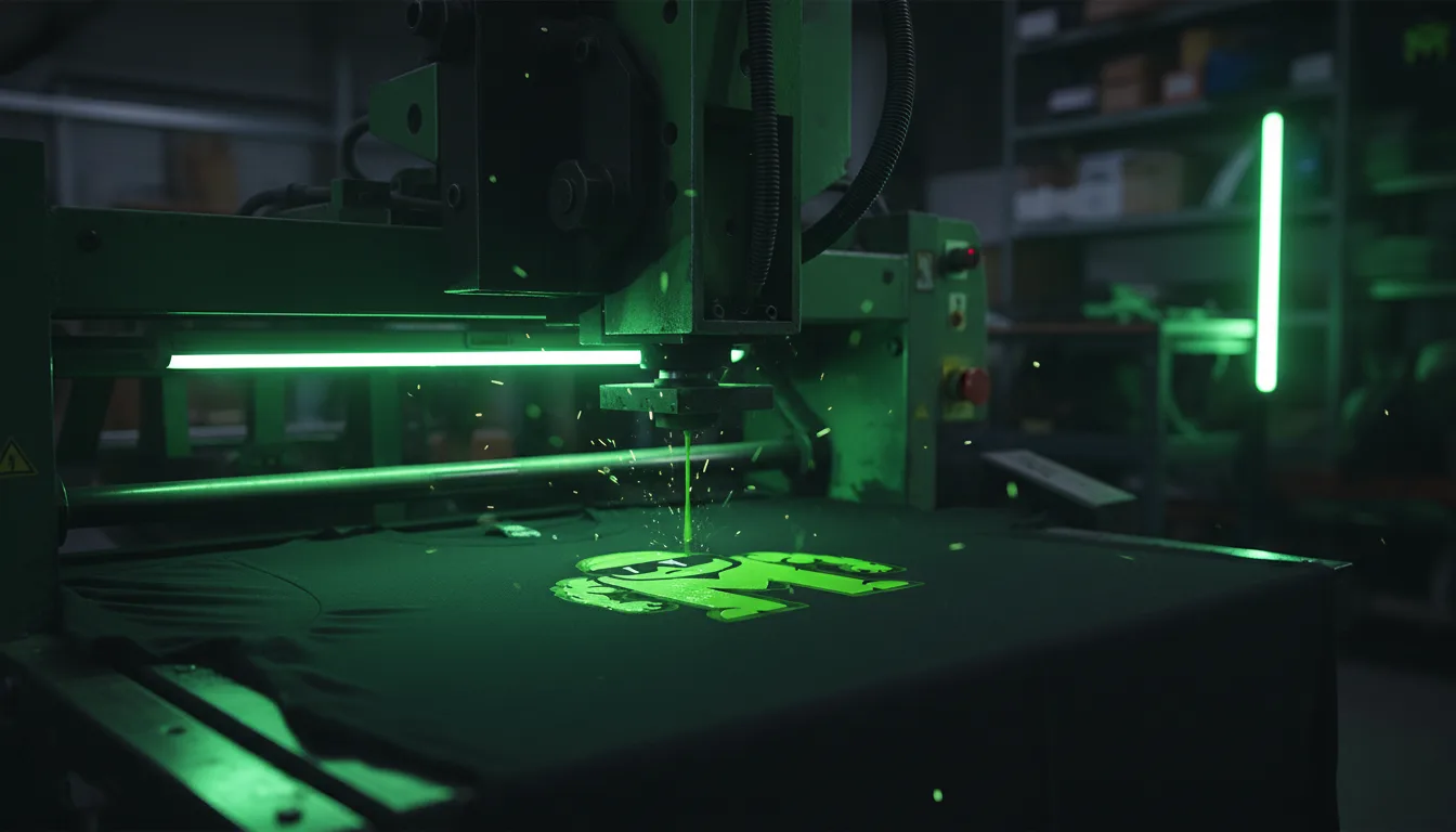 Druckpresse produziert das fertige Motiv